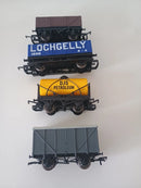 Hornby Rake Of 4 Mixed Open Wagons, Closed Wagons & Tanker Unboxed OO Gauge (2)
