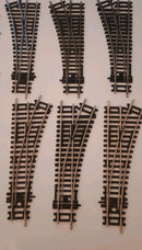 Hornby Large Job Lot Of 9 Mixed Points Nickel Silver Track OO Gauge