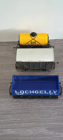 Hornby Rake of 3 OO Gauge Mixed Wagons Open Wagon, Tanker & a Vent Van Unboxed.