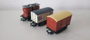 Hornby Rake of 3 OO Gauge Mixed Wagons Twin Silo, Smiths Crisps & Brown Vent Van