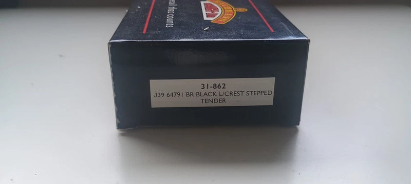Bachmann 31-862 J39 64791 BR Black Late Crest Stepped Tender New & Boxed OO