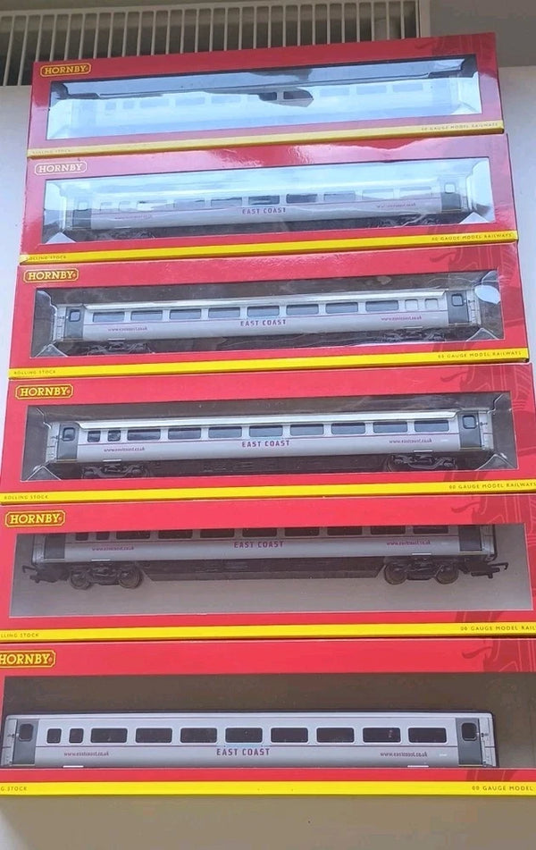 Hornby Rake Of 6 Boxed East Coast Mk3 Coaches R4666C,R4666,R4666A,R4666B,R4665&A