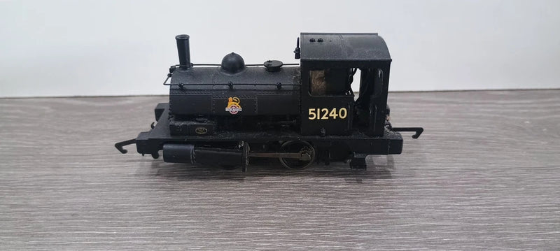 Hornby R3024 0-4-0ST Class 0F Pug  BR Black Early Emblem Boxed OO Gauge.