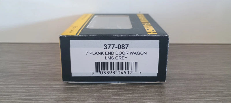 Graham Farish 377-087 7 Plank End Door Wagon LMS Grey N gauge Boxed