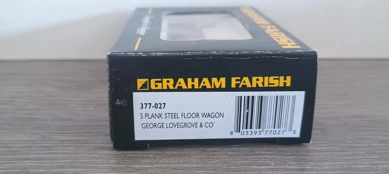Graham Farish 377-027 5 Plank Steel Floor Wagon George Lovegrove & Co N gauge