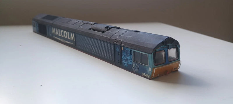 Bachmann Spares Class 66 Body Malcolm Rail Livery No. 66412 32-976 Weathered
