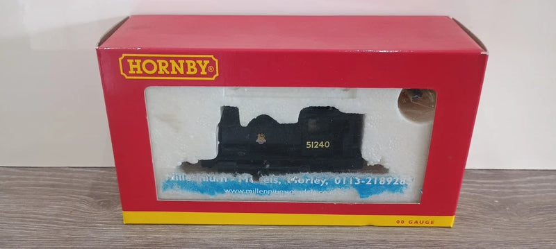 Hornby R3024 0-4-0ST Class 0F Pug  BR Black Early Emblem Boxed OO Gauge.