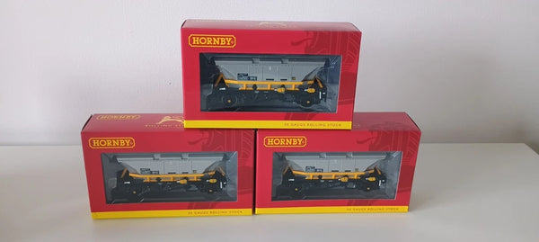 Hornby R60067 Triple Pack BR Coal Sector HFA Hopper Wagons New in Box OO Gauge