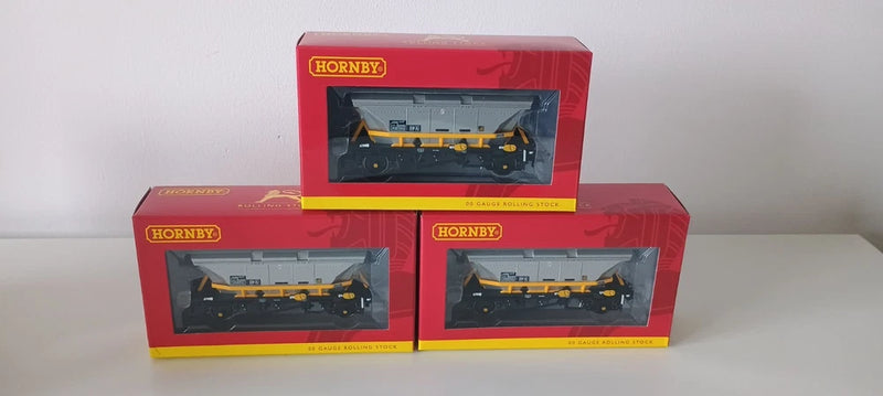 Hornby R60067 Triple Pack BR Coal Sector HFA Hopper Wagons New in Box OO Gauge