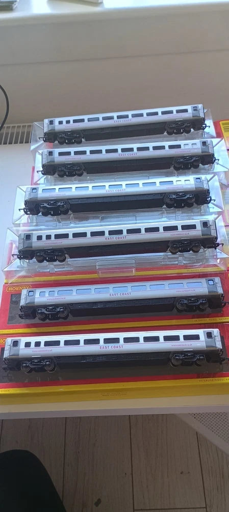 Hornby Rake Of 6 Boxed East Coast Mk3 Coaches R4666C,R4666,R4666A,R4666B,R4665&A