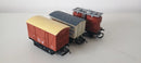 Hornby Rake of 3 OO Gauge Mixed Wagons Twin Silo, Smiths Crisps & Brown Vent Van