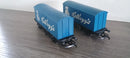 Hornby Railways Pair Of 2 x R222 Kelloggs Closed Vans Unboxed. OO Gauge