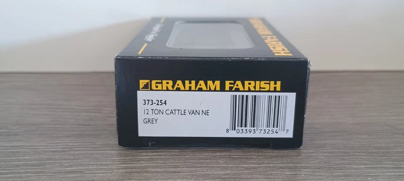 Graham Farish 373-254 12 Ton Cattle Van  NE Grey N gauge Boxed