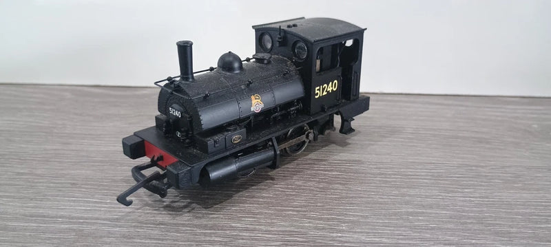 Hornby R3024 0-4-0ST Class 0F Pug  BR Black Early Emblem Boxed OO Gauge.