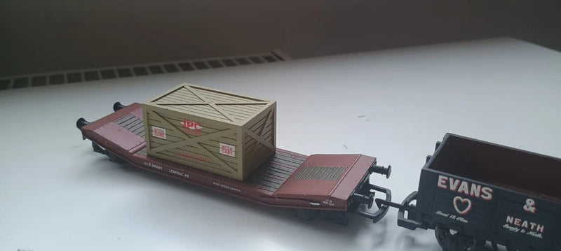 Hornby Rake Of 2 Mixed Wagons and A Brake Van Unboxed OO Gauge Lowmac